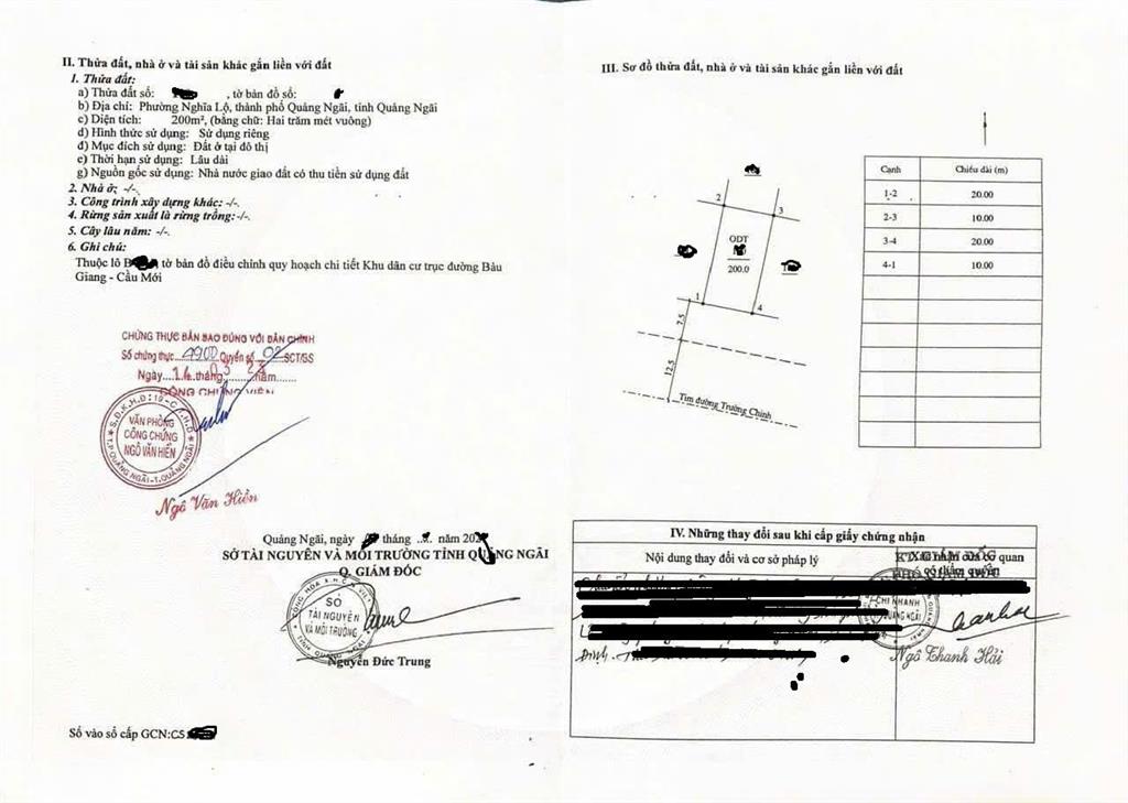 Bán đất mặt tiền trường chinh ngay trường iec 200m giá chỉ 5,5 tỷ
