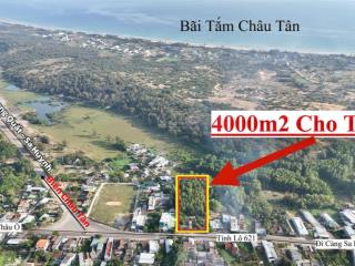 Cho thuê đất kèm nhà 4.000m2 gần tuyến đường ven biển dung quất  sa huỳnh, biển châu tân
