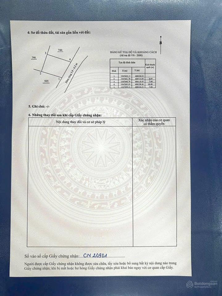 Bán lô đất thổ cư đường rộng 6m phường nam nha trang