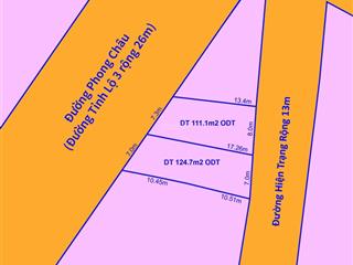 Lô đất 2 mặt tiền mặt đường phong châu  phường nam nha trang