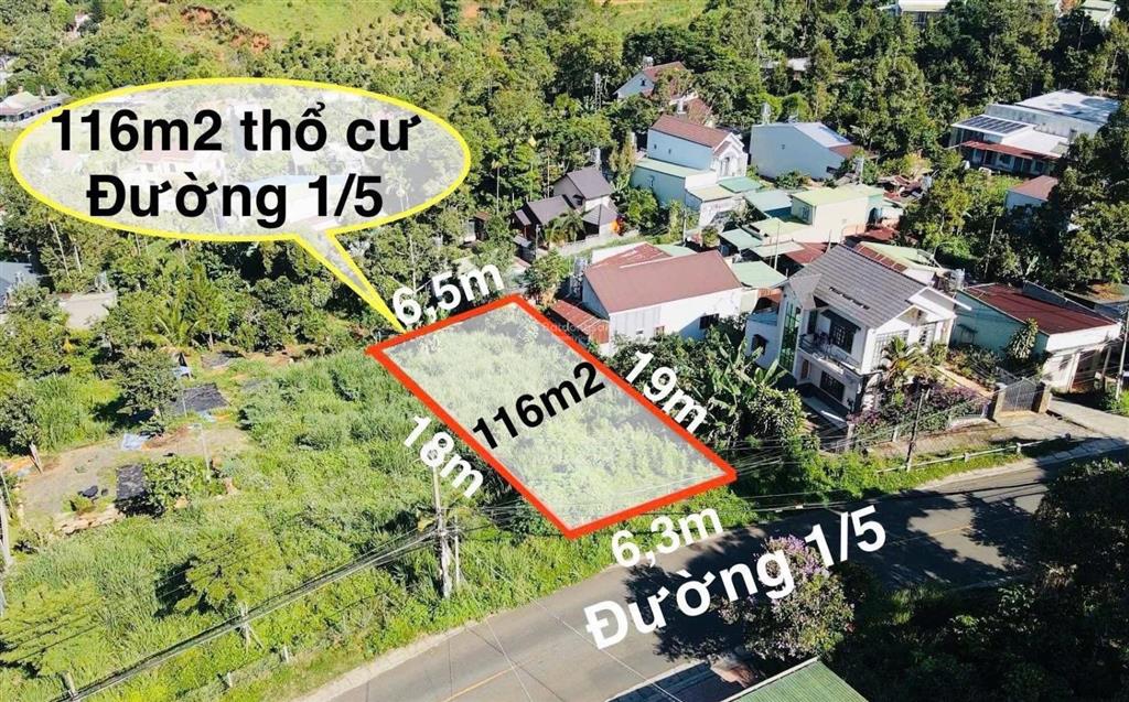 Chỉ 2 tỷ  đất mặt tiền đường 1/5  bảo lộc