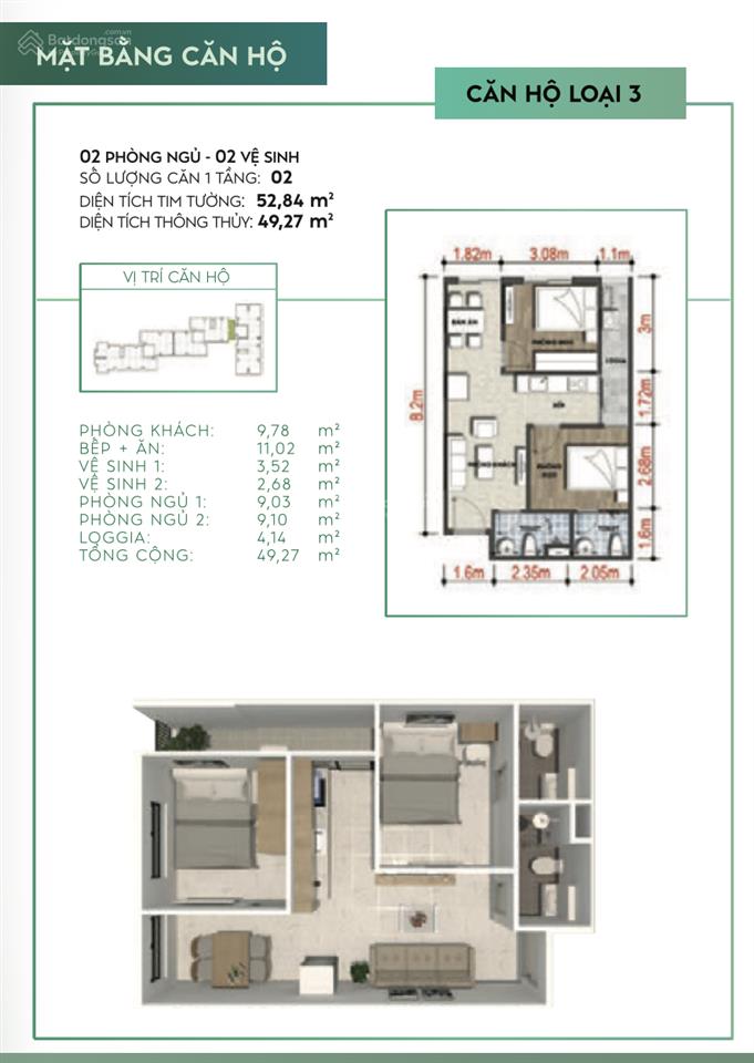 Bán chung cư mặt tiền đường nguyễn văn tỏ, gần ngã 4 vũng tàu 2 phòng ngủ 2 nhà vệ sinh