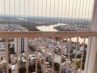 Cho thuê căn hộ 3pn  góc + fullntview sông phlq7 nhà mới sơn dt 102m2 giá 12.5tr