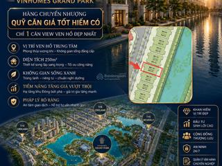 Không phải có tiền là mua được căn này siêu phẩm ven hồ giá rẻ