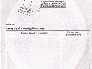 Chỉ còn 1 lô duy nhất, ngay cầu thủ biên tân an, đn. giá chỉ 560tr/lô ( sổ riêng hỗ trợ ngân hàng)