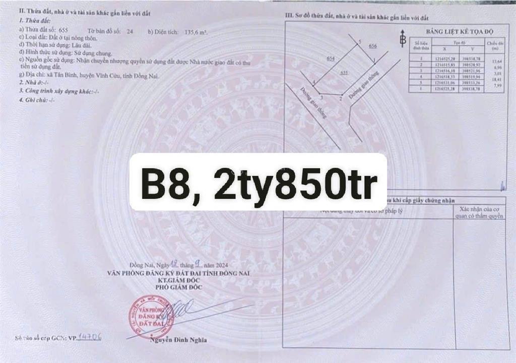 Bán đất nền dự án tại lavender city, 1,739 tỷ vnd, 90m2, thạnh phú, vĩnh cửu, đồng nai