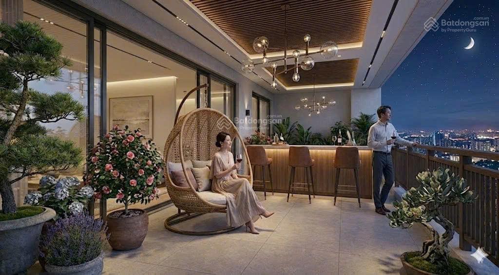 Căn hộ 3pn the ten 143.8m², ban công full 40m², sâu 3,5m. bước thẳng ra sân vườn tiện ích tầng 3