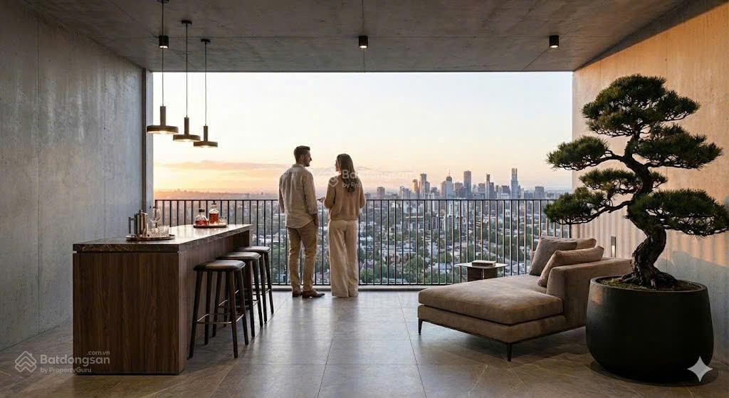Căn hộ 3pn the ten 143.8m², ban công full 40m², sâu 3,5m. bước thẳng ra sân vườn tiện ích tầng 3