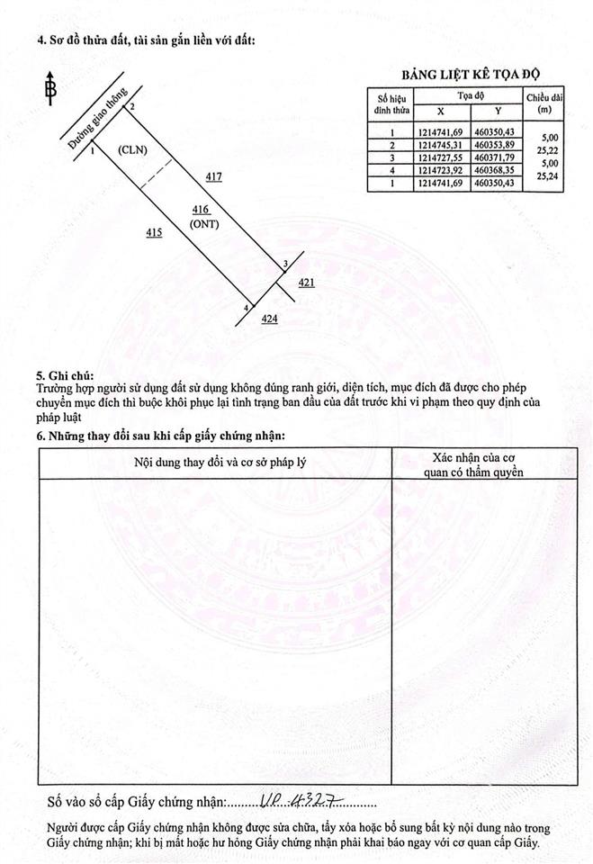 Bán đất thổ cư ấp phượng vỹ, xuân thành, đồng nai. giá 390 triệu (bao sang tên)