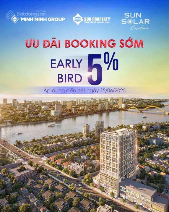 Sun solar căn hộ lõi trung tâm đà nẵng sát cầu sông hàn, mở bán đợt đầu với chiết khấu 5% booking