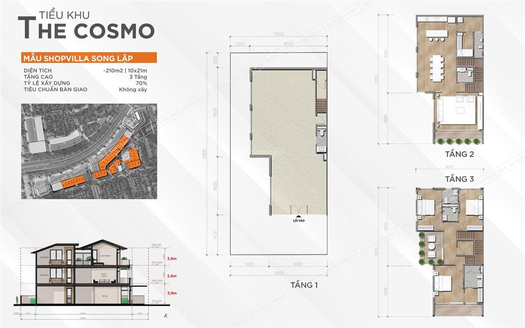 Villa sun cosmo mặt tiền đường phạm hữu kính, sẵn sàng bàn giao, giá gốc cđt