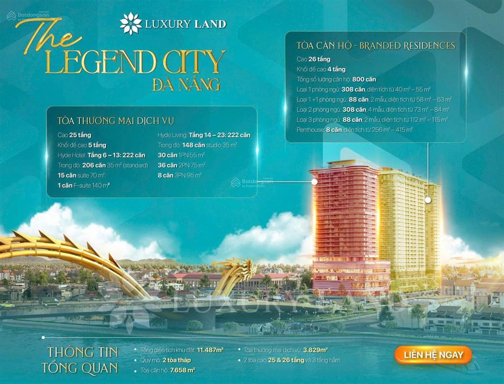 The legend city, căn hộ ven sông hàn, biểu tượng mới ngay đầu cầu rồng với giá đợt đầu từ cđt