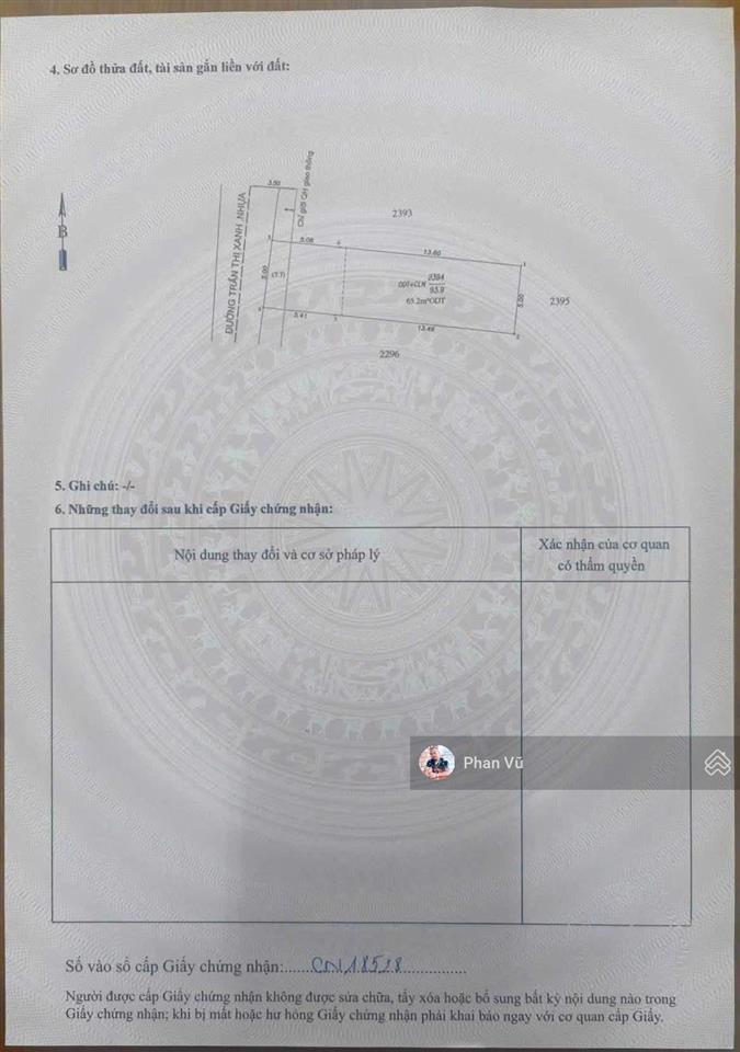 Bán nhà riêng đường trần thị xanh, 3,75 tỷ, 94m2, 2pn, 1wc, pháp lý đầy đủ