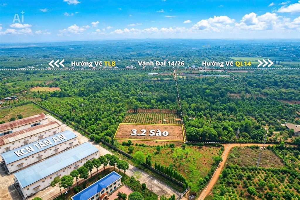 3,2 sào sát bên kcn tân an hẻm cấp 1 vành đai chỉ 4 tỷ quỳnh anh
