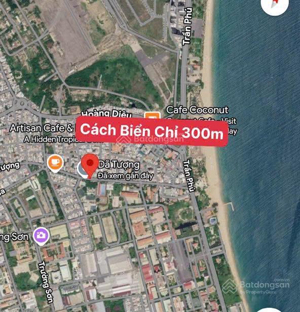 Nhà 2 mặt tiền dã tượng nha trang  79m  cách biển 300m  12 tỷ  vỉa hè rộng