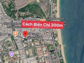 Nhà 2 mặt tiền dã tượng nha trang  79m  cách biển 300m  12 tỷ  vỉa hè rộng