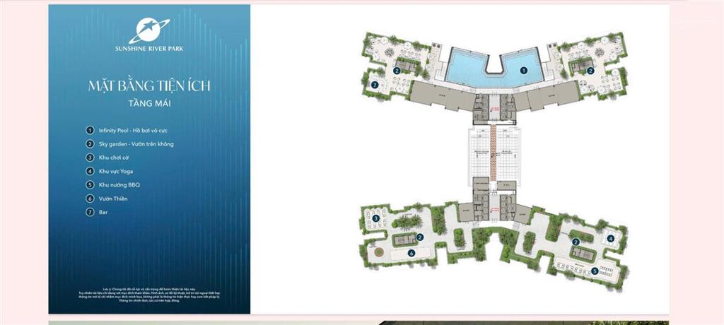 Sunshine river park  diện tích đa dạng, view sông hồng, cạnh ciputra