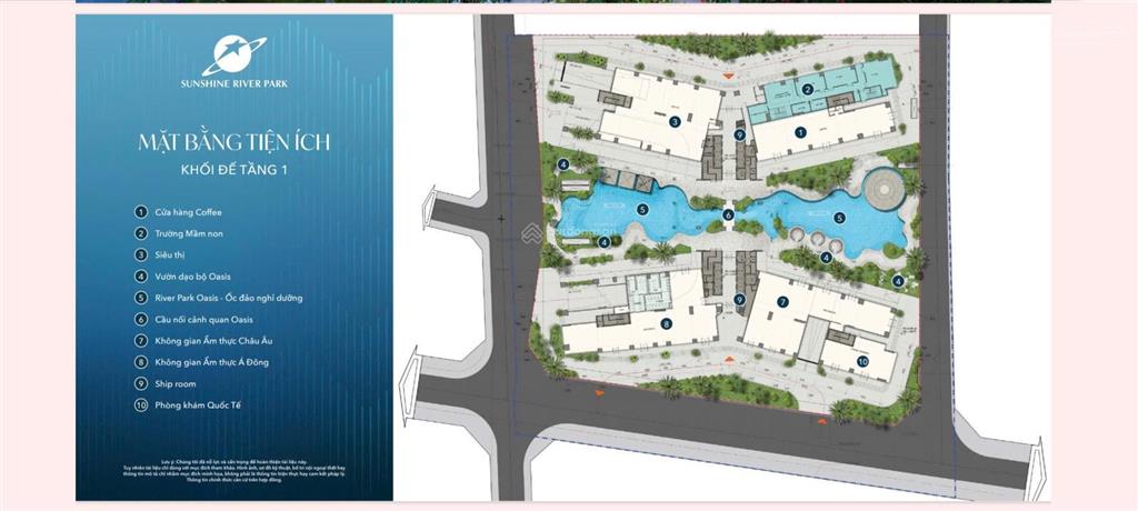 Sunshine river park  diện tích đa dạng, view sông hồng, cạnh ciputra