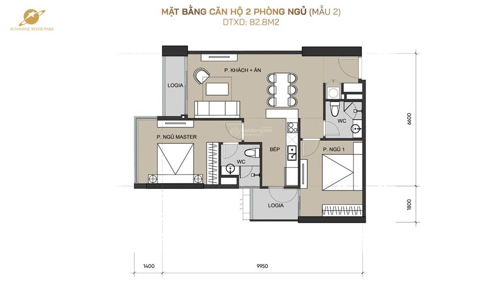 Sunshine river park ciputra  2 ngủ giá chỉ từ 7x  0974 606 ***