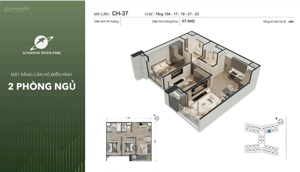Sunshine river park  quỹ căn đẹp, tầng cao  giá tốt, chính sách ưu đãi!