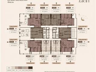 Bán căn 2pn 95,66m astor 1 ciputra 2 ngủ diện tích lớn, ban công rộng thoáng
