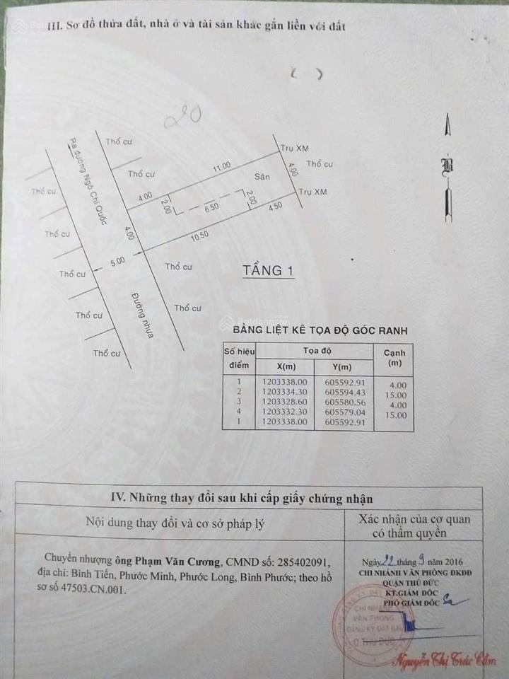 Bán đất 60m2 tại đường số 185, bình chiểu, thủ đức, 3,5 tỷ nằm sau chợ đầu mối ngô chí quốc