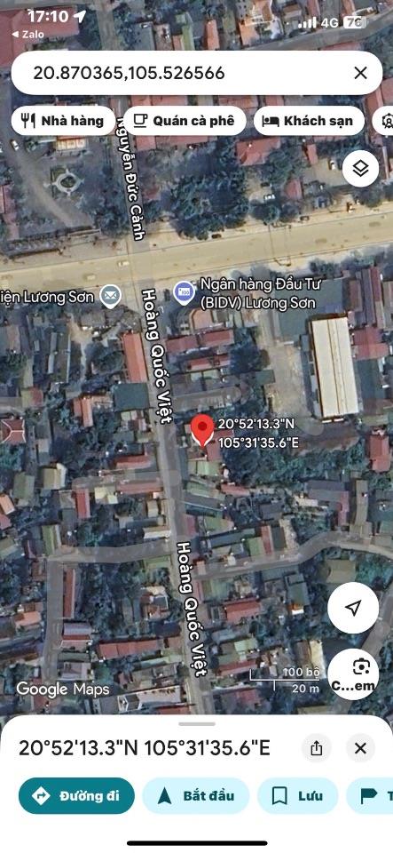 Chính chủ gửi bán lô đất có diện tích 65m2 tại trung tâm thị trấn lương sơn nay là phú thọ