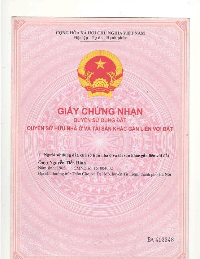 Bán nr tại số nhà 45 nghách 30 ngõ 299, đại mỗ, 6,4 tỷ, 36m2, mặt tiền 4m, pháp lý đầy đủ