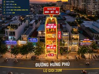 Bđs mặt tiền hưng phú, q.8 ngang 5.7m  4 tầng, 18 tỷ, 73m2
