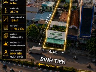 Bđs mặt tiền 165m2 đường bình tiên, quận 6, 40 tỷ với chiều ngang 6.4m  khang hiếm