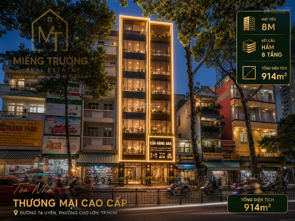 Tòa nhà 914m2, hầm 8 tầng, tạ uyên, quận 5, tp. hcm, giá 72 tỷ