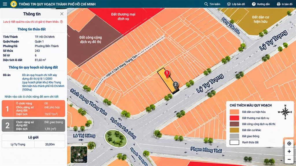 Bđs mặt phố lý tự trọng, 80 tỷ, 80.86 m2, bến thành !