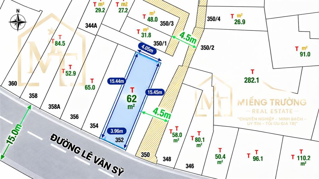 Bđs mặt tiền lê văn sỹ, 29 tỷ, 62m2  nhà góc 3 mặt tiền thông thoáng