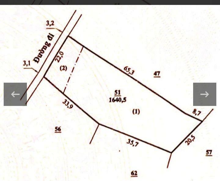 Bán đất 1640,5m2 mặt đường tôn thất thuyết, lộc tân, bảo lâm, lâm đồng. 3,98 tỷ