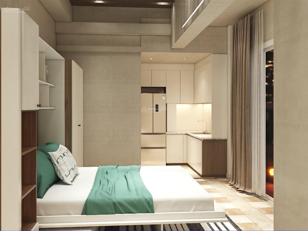 Căn hộ studio balcony kết hợp giường & sofa đối diện đh rmit full nội thất + full dịch vụ tiện ích