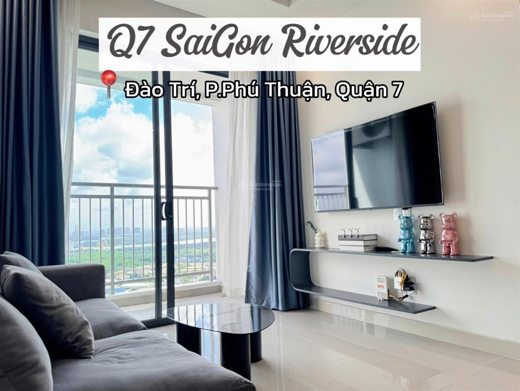 Cho thuê q7 saigon riverside  view sông căn 2pn 67m2 ntcb ở liền  0904 515 ***