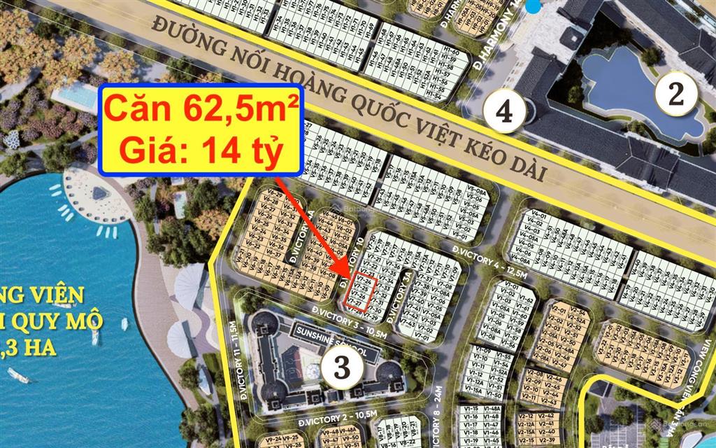 Căn liền kề 62,5m² xây 5 tầng giá 14 tỷ cạnh trường học, công viên trục thông noble tây thăng long