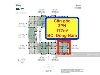 Căn góc 3pn ban công đông nam view hồ tây và hồ nghĩa đô 177m2. vị trí đẹp nhất hanoi signature