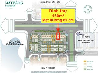 Hiếm, căn dinh thự vip 160m² mặt đường đại lộ tây thăng long 60,5m. vị trí đẹp nhất jade lake
