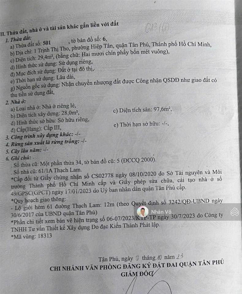 6,7 tỷ mặt tiền gần ngã 3 lũy bán bíchthạch lam, 4 tầng, nhà đẹp.