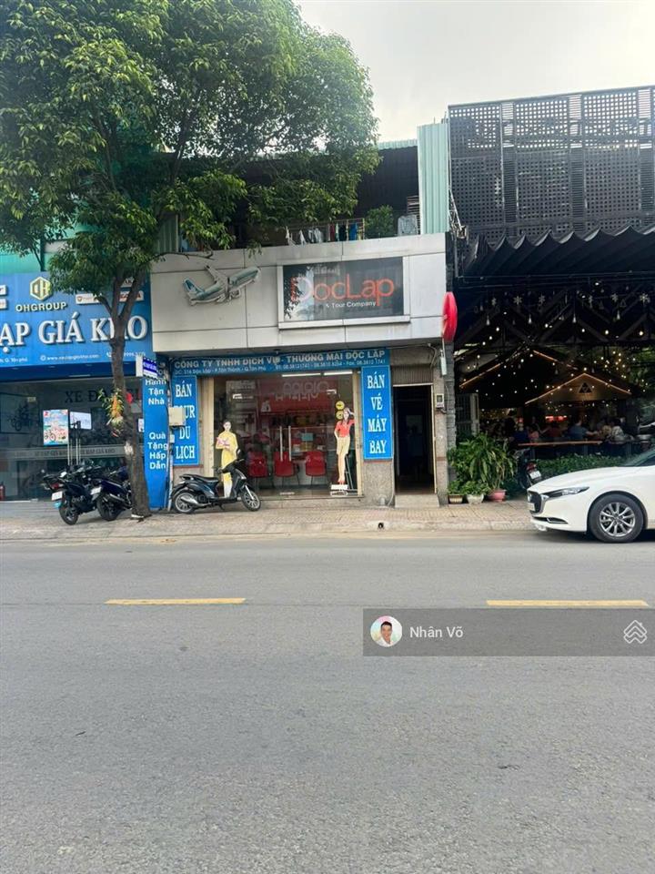Mặt tiền số 216 đường độc lập 20m. đối diện trường học. ngang 6m, dài 19.85m. giá 21 tỷ còn bớt