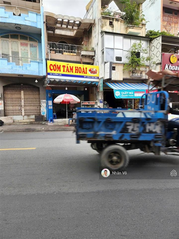 13.5 tỷ tl  mặt tiền vườn lài dt 4x17m gần lũy bán bích