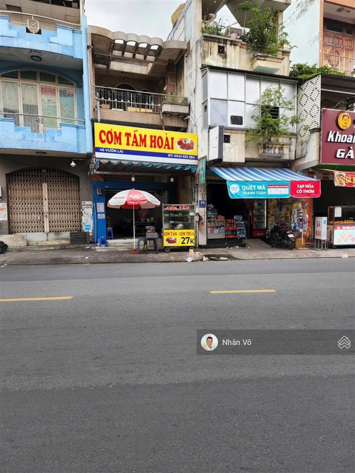 13.5 tỷ tl  mặt tiền vườn lài dt 4x17m gần lũy bán bích