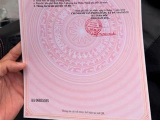 Kẹt tiền bán đất gần chợ lái thiêu dt 100m đường ô tô giá 2,97 tỷ