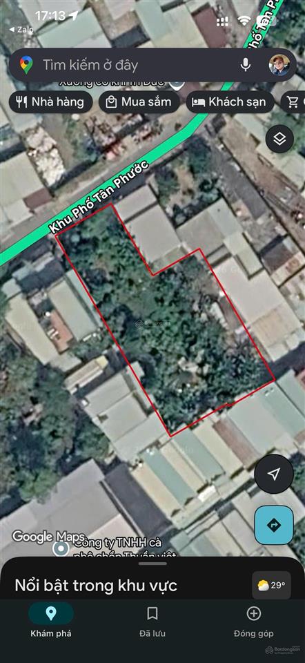 Đất 502m2 mt đường tân phước nhựa kinh doanh ok dĩ an