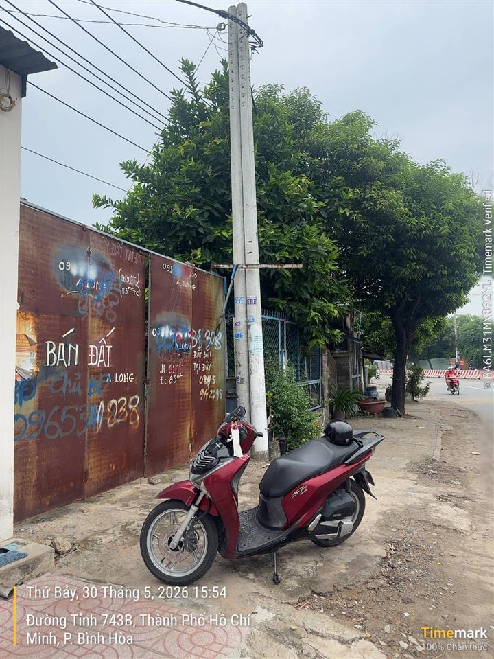 Lô đất mặt tiền đt 743c bình hòa, thuận an ngay cầu ông bố
