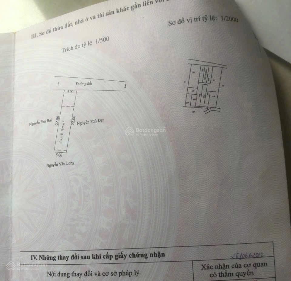 Lô đất đẹp vĩnh phú 38 gần cầu phú long, đường thông sắp trải nhựa 6m
