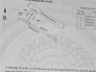 Tôi bán nhanh miếng đất bình nhâm 14 dt 63m2 gần dìn ký