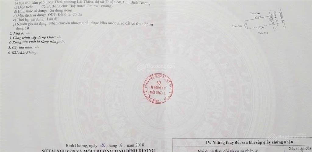 Kẹt tiền bán nhanh nhà 75m gần chợ lái thiêu chỉ 500m