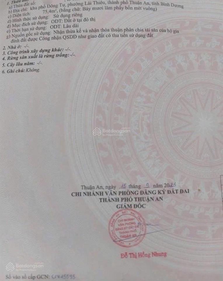 Bán nhà lái thiêu ngay nguyễn văn tiết dt 75m2 giá tốt